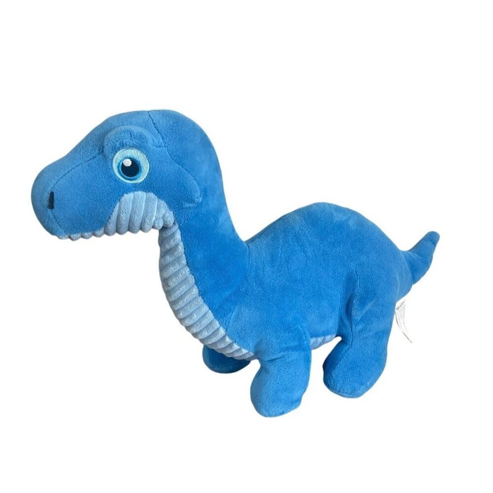 Kellytoy Plush Blue Dinosaur Ribbed Corduroy Belly 16"L Stuffed Pet Toy Lovey